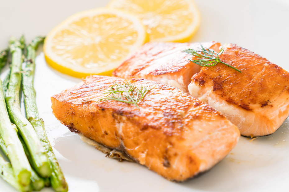 Zalm met honing en knoflook