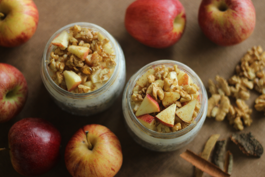 Overnight oats met appel en kaneel
